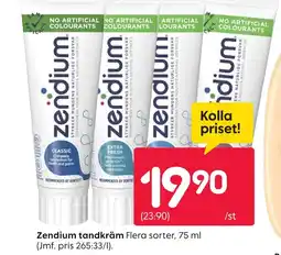 Rusta Zendium tandkräm erbjuda