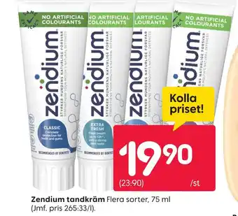Rusta Zendium tandkräm erbjuda
