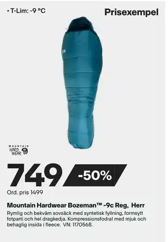 XXL Mountain Hardwear Bozeman™ -9c Reg, Herr erbjuda