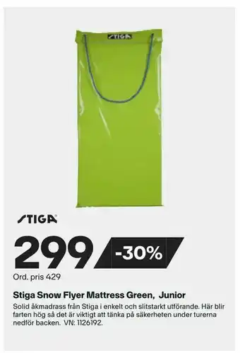 Stiga Snow Flyer Mattress Green, Junior