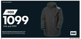 XXL Helly Hansen Dubliner Insulated Long Jacket, Herr erbjuda