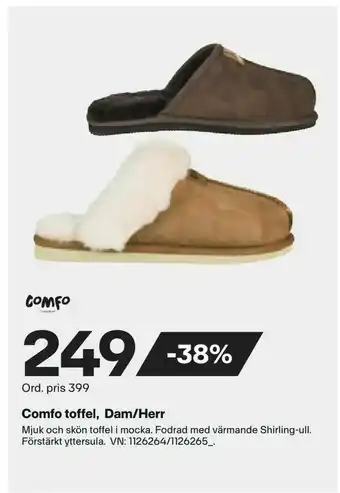 XXL Comfo toffel, Dam/Herr erbjuda