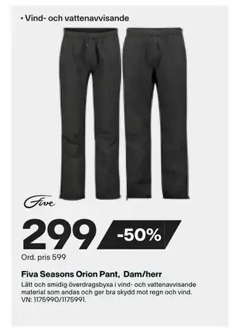 XXL Fiva Seasons Orion Pant, Dam/herr erbjuda