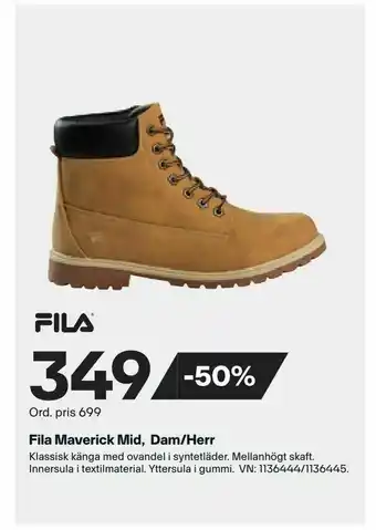 XXL Fila Maverick Mid, Dam/Herr erbjuda
