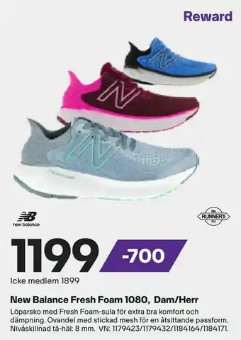 XXL New Balance Fresh Foam 1080, Dam/Herr erbjuda