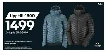 XXL Salomon Outline Down Hood/Transition Down Hoodie, Dam/Herr erbjuda