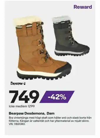 XXL Bearpaw Desdemona, Dam erbjuda