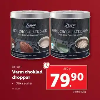 Lidl Deluxe varm choklad droppar erbjuda