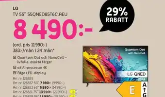 Elon LG TV 55" 55QNED85T6C.AEU erbjuda