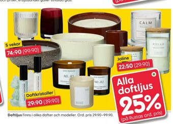 Rusta Doftljus erbjuda