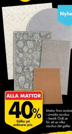 ÖoB Alla mattor erbjuda