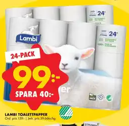 ÖoB LAMBI Toalettpapper erbjuda