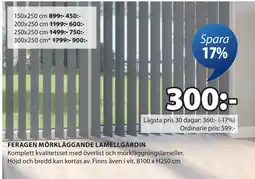 JYSK FERAGEN MÖRKLÄGGANDE LAMELLGARDIN erbjuda