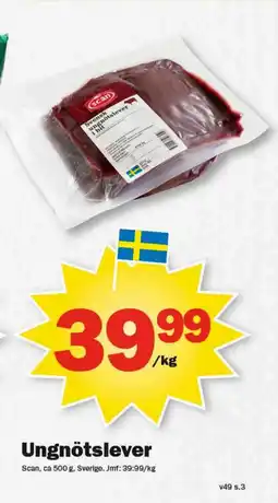 Pekås Ungnötslever erbjuda