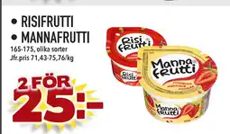 Supergrossen RISIFRUTTI • MANNAFRUTTI erbjuda