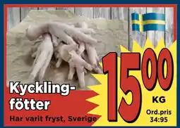 Supergrossen Kycklingfötter erbjuda