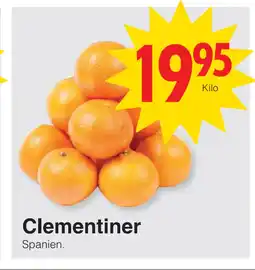 Matöppet Clementiner erbjuda