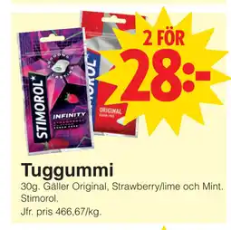 Matöppet Tuggummi erbjuda