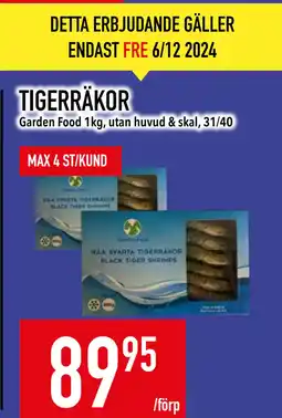 Matdax TIGERRÄKOR erbjuda