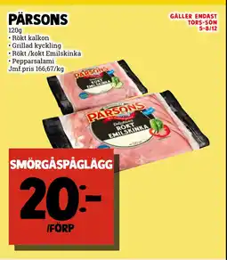 MatArket PÄRSONS erbjuda