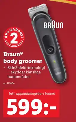 Lidl BRAUN body groomer erbjuda