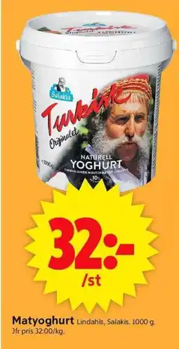 ICA Supermarket Matyoghurt Lindahls, Salakis erbjuda