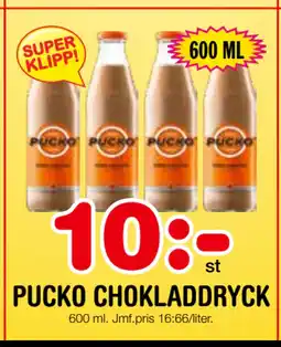 Nya Pulsen PUCKO CHOKLADDRYCK erbjuda