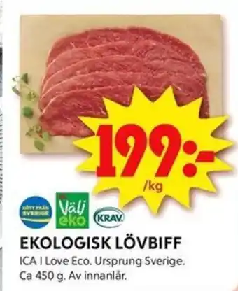 ICA Kvantum ICA Ekologisk lövbiff erbjuda