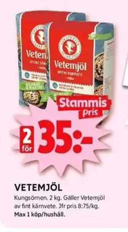 ICA Kvantum KUNGSÖRNEN vetemjöl erbjuda