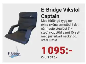 Erlandsons Brygga E-Bridge Vikstol Captain erbjuda