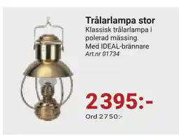 Erlandsons Brygga Trålarlampa stor erbjuda