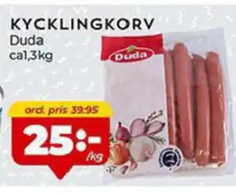 Matrix Butikerna Duda Kycklingkorv 1,3kg erbjuda