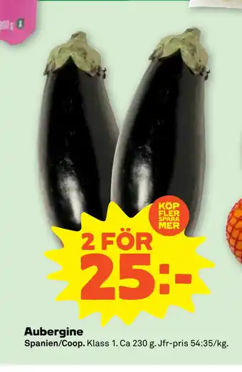 Stora Coop Aubergine erbjuda