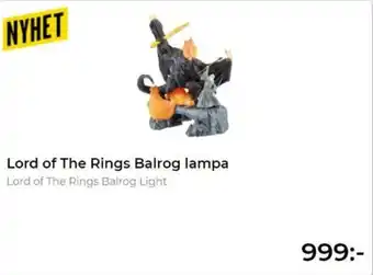 Nyhet Lord of The Rings Balrog lampa