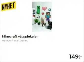 Teknikmagasinet Nyhet Minecraft Väggdekaler erbjuda