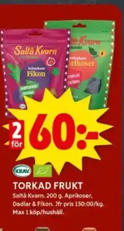 ICA Kvantum Saltå Kvarn Torkad frukt erbjuda
