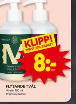 ICA Kvantum MIRELLE Flytande tvål erbjuda
