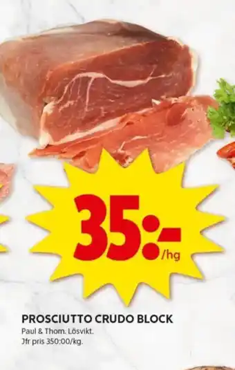 ICA Kvantum Prosciutto crudo block erbjuda