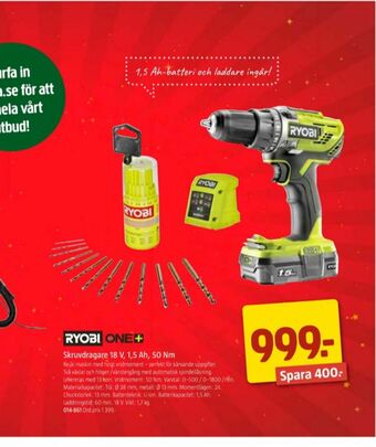 Jula Ryobi Borr- och skruvdragere erbjuda