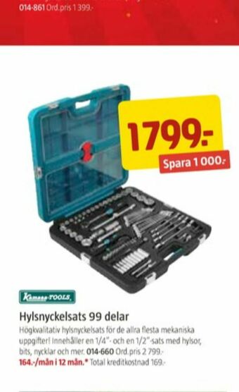 Jula Kamasa Tools Hylsnyckelsats erbjuda