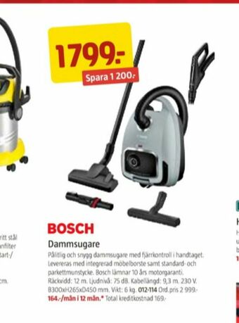 Jula Bosch Dammsugare erbjuda