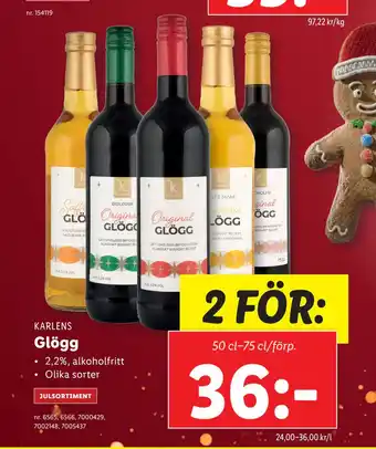 Lidl Glögg erbjuda