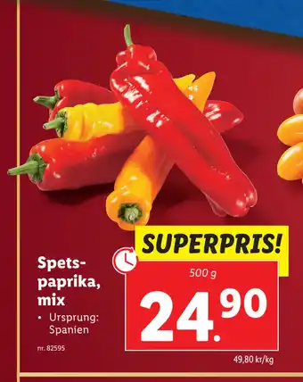 Lidl Spetspaprika, mix erbjuda