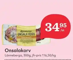 Hemköp Lönneberga Onsalakorv erbjuda