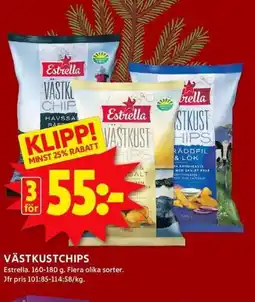 ICA Kvantum ESTRELLA Västkustchips erbjuda