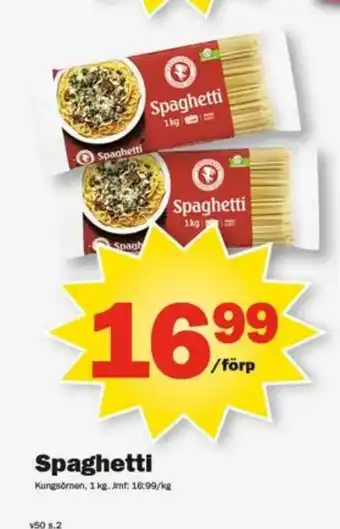 Pekås Spaghetti erbjuda