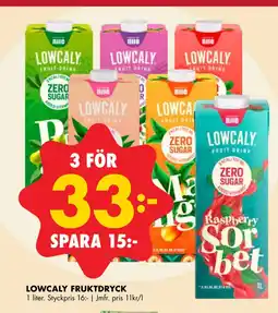 ÖoB LOWCALY FRUKTDRYCK erbjuda