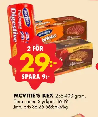 ÖoB MCVITIE'S KEX erbjuda