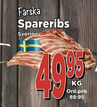 Supergrossen Spareribs erbjuda