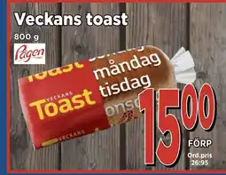 Supergrossen Veckans toast erbjuda